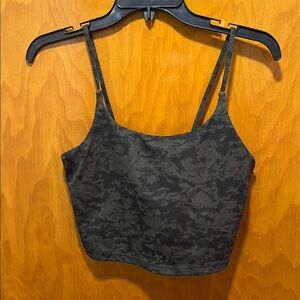 Oalka Black Camouflage Crop Top